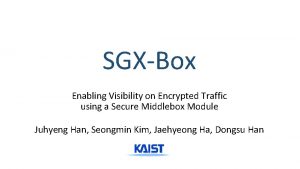 SGXBox Enabling Visibility on Encrypted Traffic using a