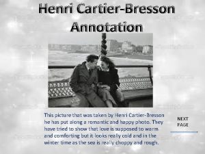 Henri CartierBresson Annotation This picture that was taken