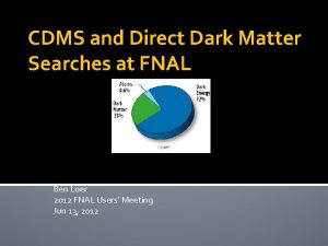 CDMS and Direct Dark Matter Searches at FNAL
