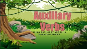 Auxiliary Verbs USING AUXILIARY VERBS IN QUESTION FORMS