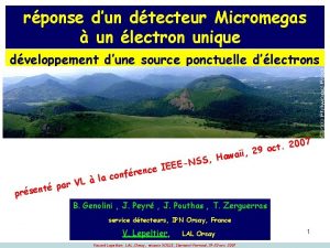 rponse dun dtecteur Micromegas un lectron unique dveloppement