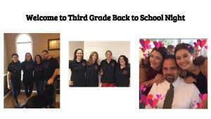 Welcome to Third Grade Back to School Night