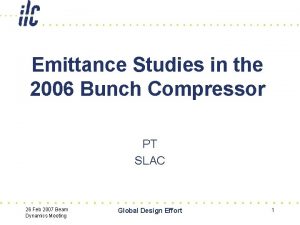 Emittance Studies in the 2006 Bunch Compressor PT