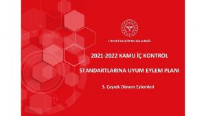 STRATEJ GELTRME BAKANLII 2021 2022 KAMU KONTROL STANDARTLARINA