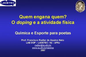 Quem engana quem O doping e a atividade