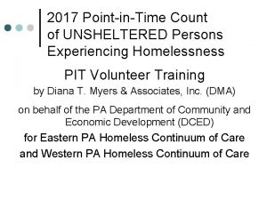 2017 PointinTime Count of UNSHELTERED Persons Experiencing Homelessness