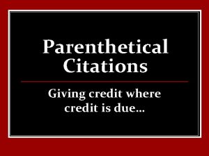 Internal/parenthetical citation definition