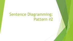 Sentence Diagramming Pattern 2 Review Subject Predicate NP