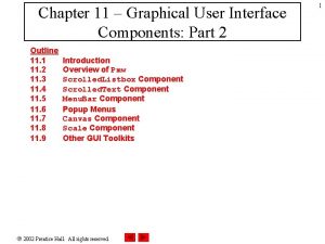 Chapter 11 Graphical User Interface Components Part 2