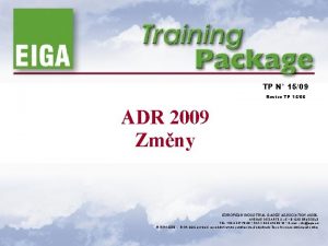 TP N 1509 Revize TP 1506 ADR 2009