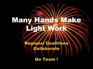 Many Hands Make Light Work Regional Coalitions Collaborate