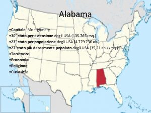 Alabama Capitale Montgomery 30 stato per estensione degli