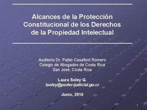 Alcances de la Proteccin Constitucional de los Derechos