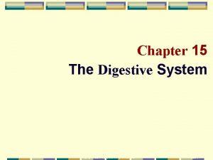 Chapter 15 The Digestive System Copyright 2004 Mosby