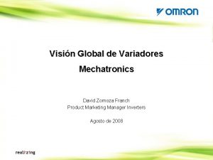 Visin Global de Variadores Mechatronics David Zornoza Franch