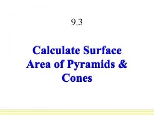 9 3 Calculate Surface Area of Pyramids Cones