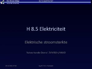 00 25 WAT IS ELEKTRICITEIT H 8 5