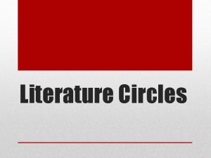 Literature Circles Studentcentered not just listening to the