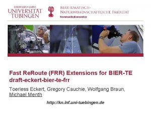 Kommunikationsnetze Fast Re Route FRR Extensions for BIERTE