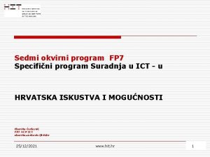 Sedmi okvirni program FP 7 Specifini program Suradnja