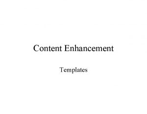 Content Enhancement Templates Concept Diagram 3 Key Words