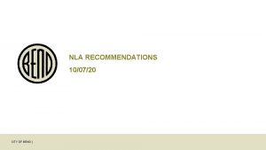 NLA RECOMMENDATIONS 100720 CITY OF BEND BDC 4