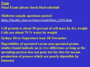 Note Final Examplease check final schedule Midterm sample