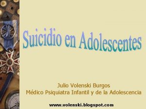 Julio Volenski Burgos Mdico Psiquiatra Infantil y de