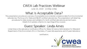 CWEA Lab Practices Webinar June 25 2020 12