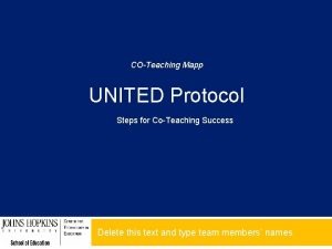 COTeaching Mapp UNITED Protocol Steps for CoTeaching Success
