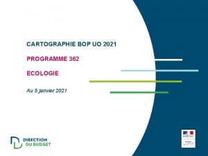 CARTOGRAPHIE BOP UO 2021 PROGRAMME 362 ECOLOGIE Au