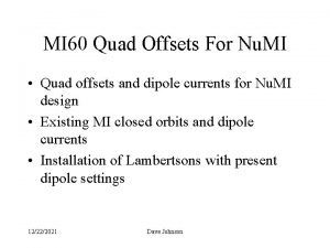 MI 60 Quad Offsets For Nu MI Quad MI 60 Quad Offsets For Nu MI Quad