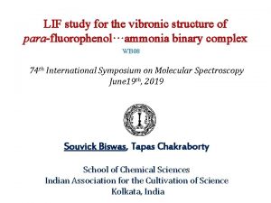 LIF study for the vibronic structure of parafluorophenolammonia