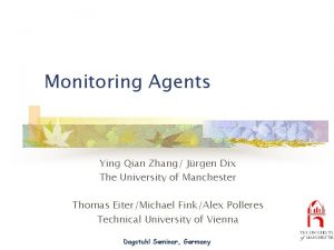 Monitoring Agents Ying Qian Zhang Jrgen Dix The