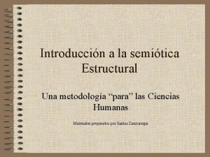 Introduccin a la semitica Estructural Una metodologa para