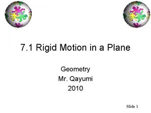 7 1 Rigid Motion in a Plane Geometry