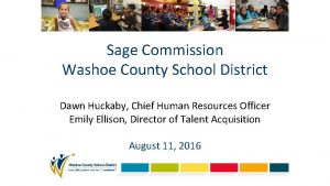 Sage Commission Washoe County School District Dawn Huckaby