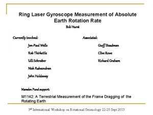 Ring Laser Gyroscope Measurement of Absolute Earth Rotation