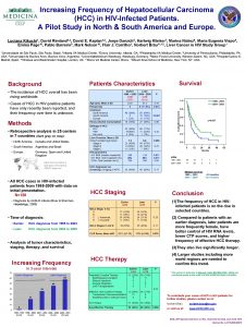 Increasing Frequency of Hepatocellular Carcinoma HCC in HIVInfected