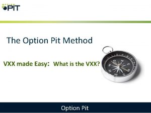 The Option Pit Method VXX made Easy What