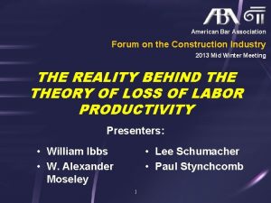 American Bar Association Forum on the Construction Industry