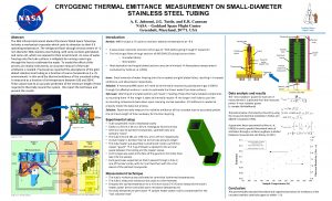 CRYOGENIC THERMAL EMITTANCE MEASUREMENT ON SMALLDIAMETER STAINLESS STEEL