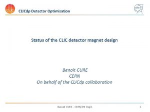 CLICdp Detector Optimization Status of the CLIC detector