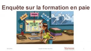 Enqute sur la formation en paie 26122021 Enqute