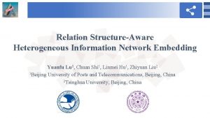 Relation StructureAware Heterogeneous Information Network Embedding Yuanfu Lu