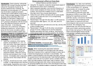 Panax ginsengs effect on Pulse Rate Introduction Panax