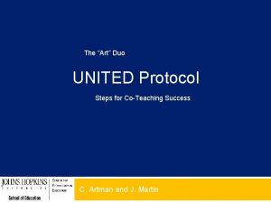 The Art Duo UNITED Protocol Steps for CoTeaching