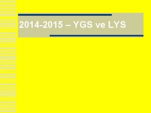 2014 2015 YGS ve LYS Gncelleme Uyars w