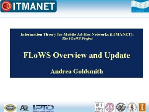 Information Theory for Mobile AdHoc Networks ITMANET The