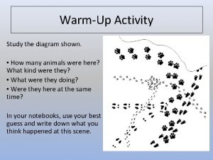 WarmUp Activity Study the diagram shown How many